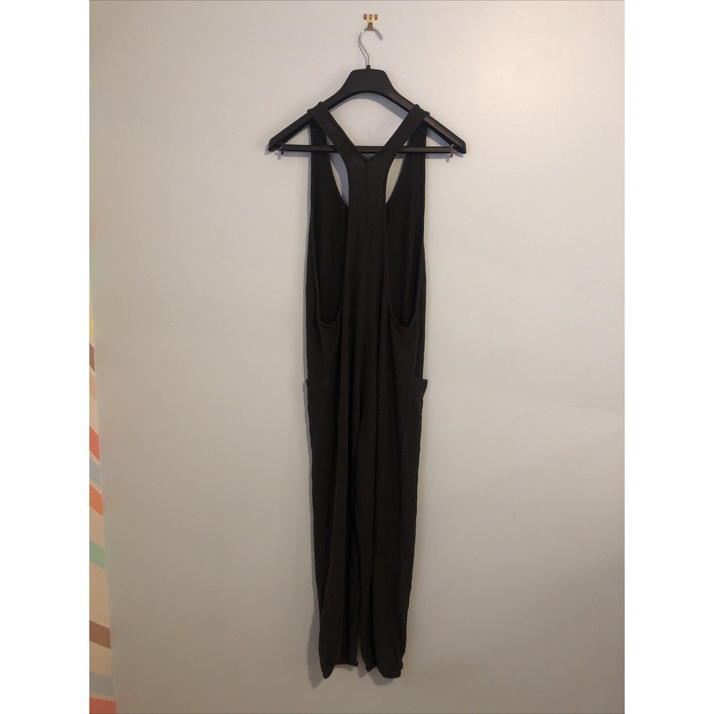 Spiritual Gangster NEW Womens Medium Charcoal Gray Racerback Jumpsuit - Picture 3 of 3